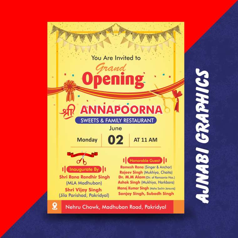 Opening Card design 1 Opening ceremony invitation card