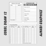 construction labour attendance card design