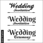 Wedding invitation clipart logo design