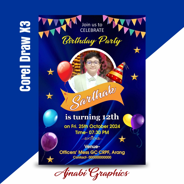 Birthday Party Celebration Card Design